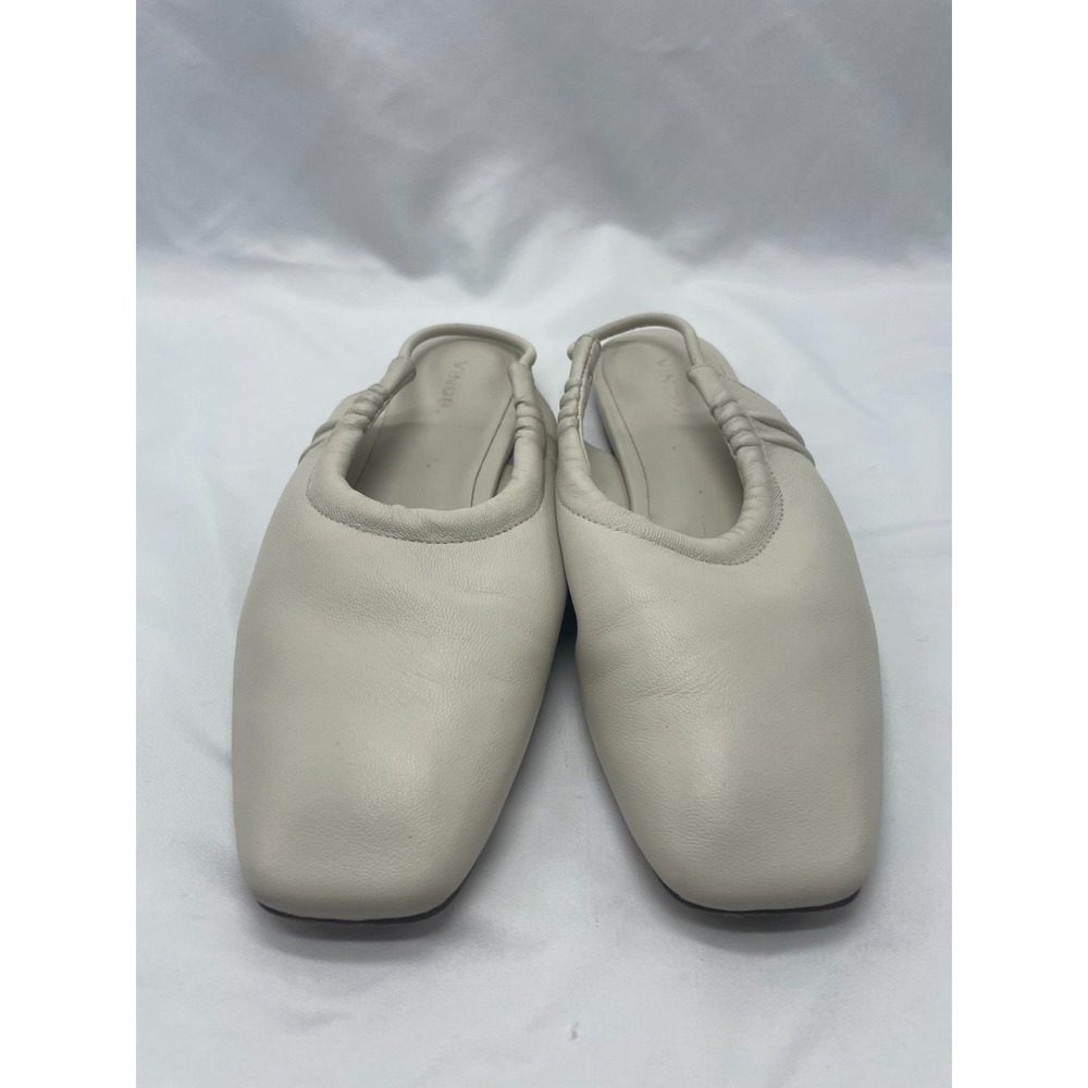 Vince Cadya Square Toe Slingback Flat Womens Cream 8.5M 38.5 - Picture 5 of 11